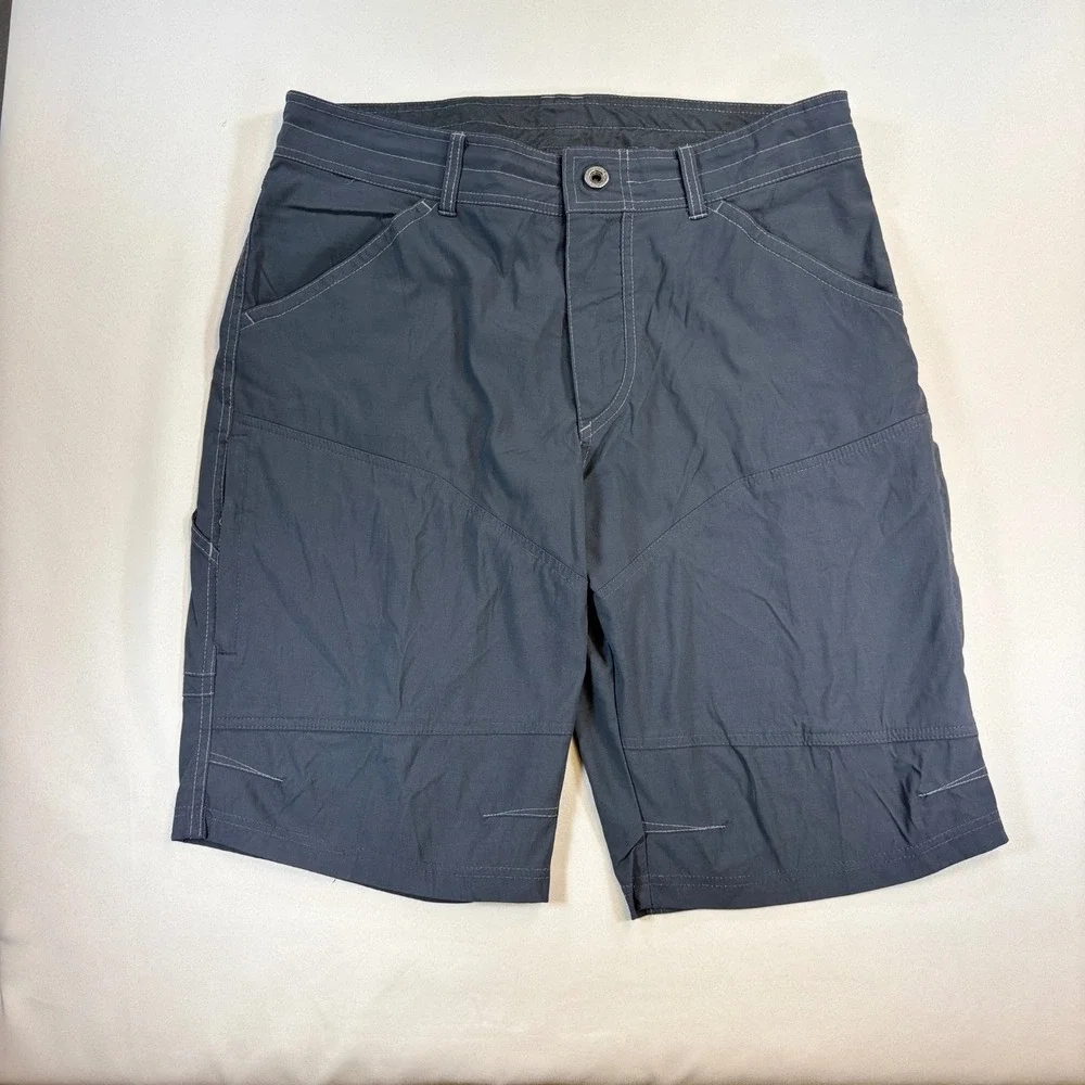 Kuhl Renegade Shorts Mens 34 Charcoal Gray Stretch Hiking Trails Outdoor Cargo